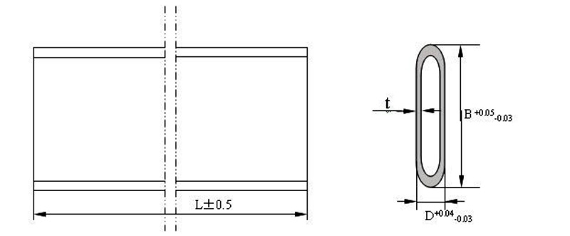 Extruded aluminium flat tube