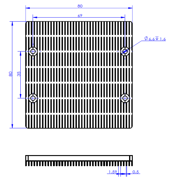 Aluminium Multichannel Tube size