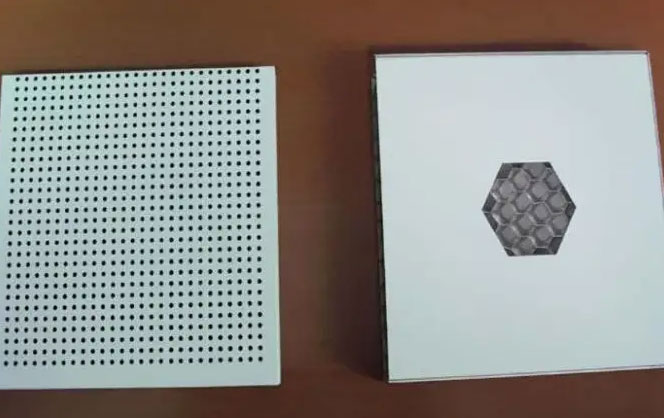 Front and back structure of honeycomb aluminum plate