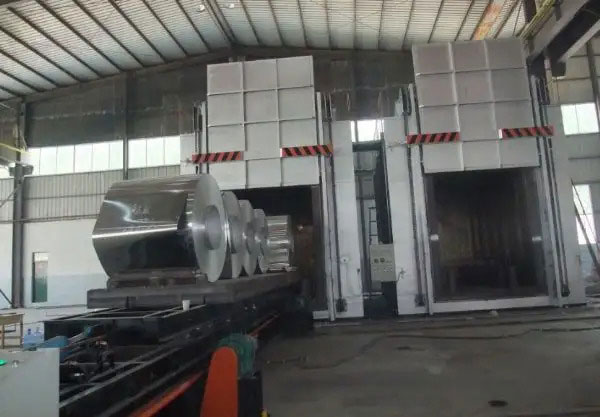 Aluminum coil enters annealing furnace