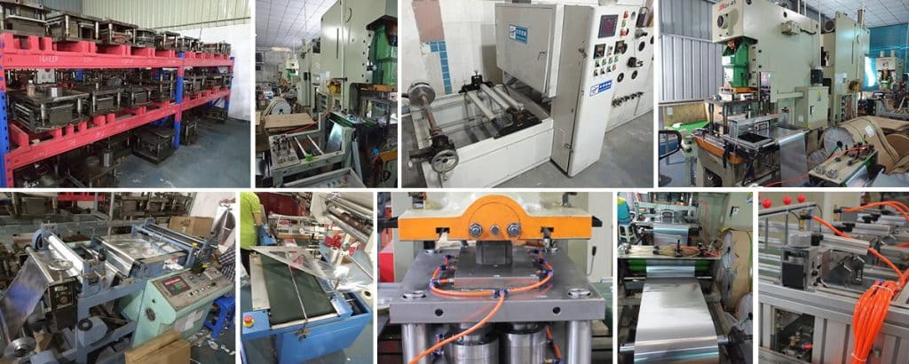 Automatic aluminium foil container production line