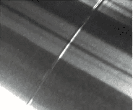 Horizontal strip bulges on the surface of aluminum foil