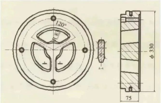 Motor housing aluminum section drawing