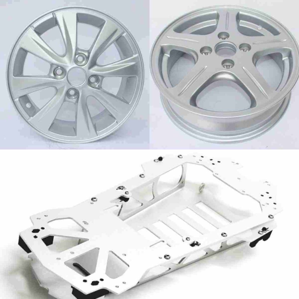 Aluminum wheel hub and chassis