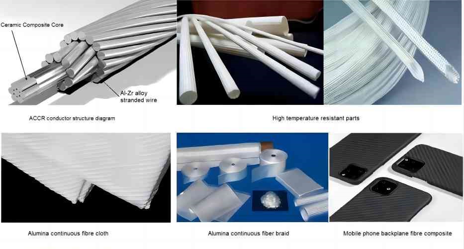 Alumina continuous fiber products