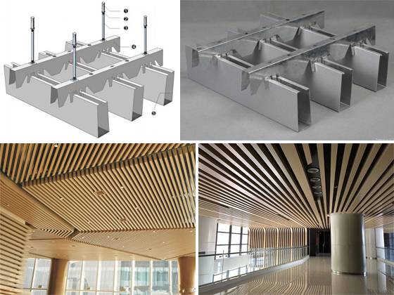 Aluminum profiles in Ceiling system