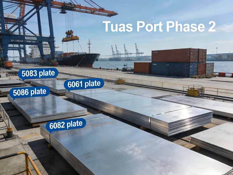 different series Marine Aluminum Plates for Tuas Port Phase 2