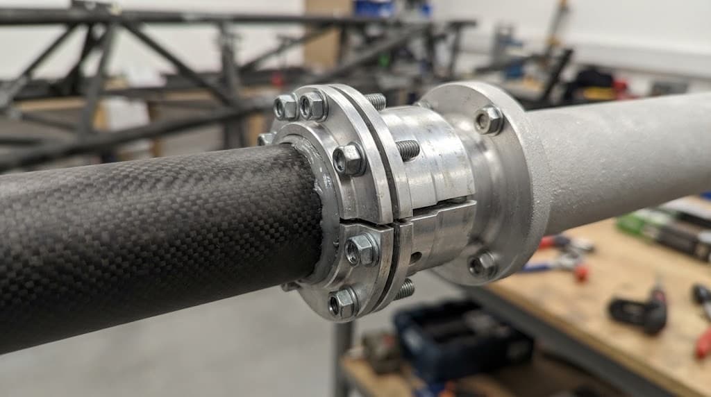 aluminum tube and carbon fiber tube joint